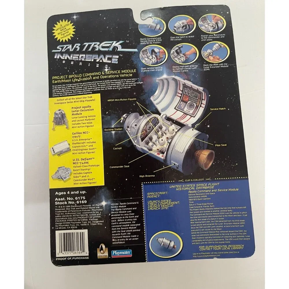 1996 Playmates Star Trek Innerspace Project Apollo Lunar Excursion Module NEW